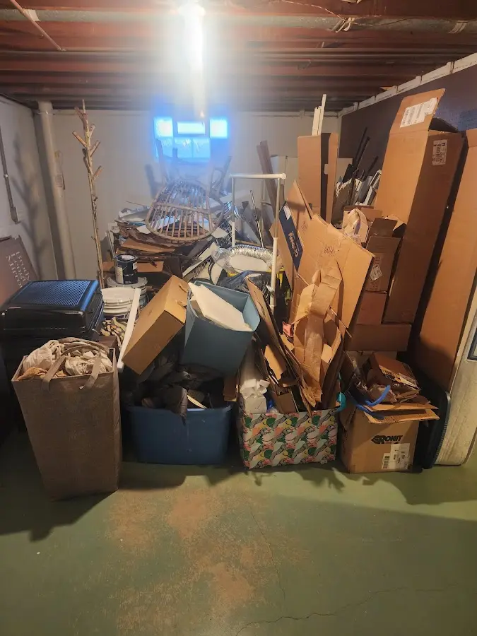 Roll-off dumpster container at job site for 4 Yard Dumpster Rental in Greenville